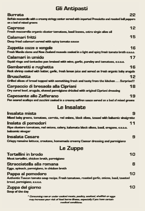 Casa Mia Appetizers